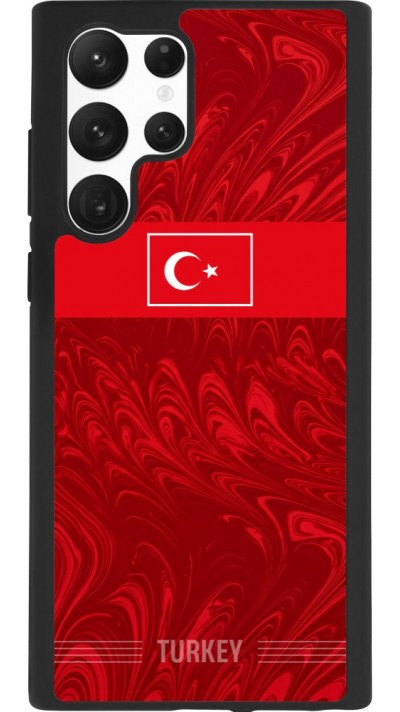 Coque Samsung Galaxy S22 Ultra - Silicone rigide noir Maillot de football Turquie 2026 personnalisable