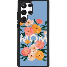 Coque Samsung Galaxy S22 Ultra - Silicone rigide noir Mom 2026 Flowers