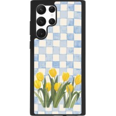 Samsung Galaxy S22 Ultra Case Hülle - Silikon schwarz Blue vichy tulips Spring 2026