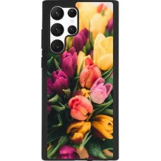 Samsung Galaxy S22 Ultra Case Hülle - Silikon schwarz Bouquet of tulips Spring 2026