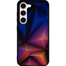 Samsung Galaxy S23 Case Hülle - Silikon schwarz Abstract Triangles 