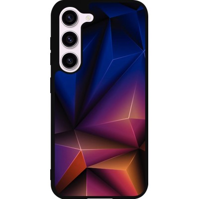 Samsung Galaxy S23 Case Hülle - Silikon schwarz Abstract Triangles 