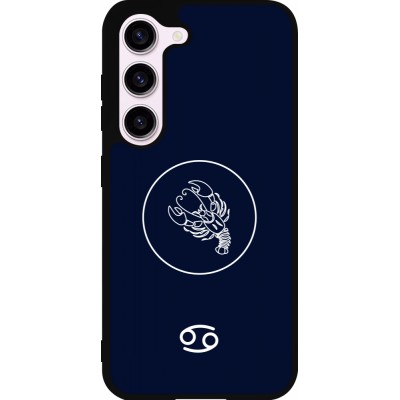 Samsung Galaxy S23 Case Hülle - Silikon schwarz Astrologie Krebs