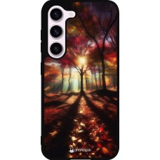 Samsung Galaxy S23 Case Hülle - Silikon schwarz Herbstlicher goldener Glanz