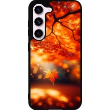 Samsung Galaxy S23 Case Hülle - Silikon schwarz Herbst Magisch Orange