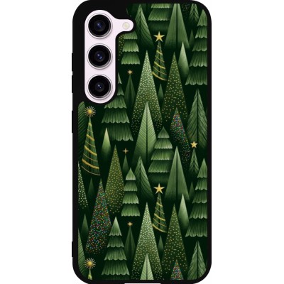 Samsung Galaxy S23 Case Hülle - Silikon schwarz Christmas 25 Pattern Xmas Tree