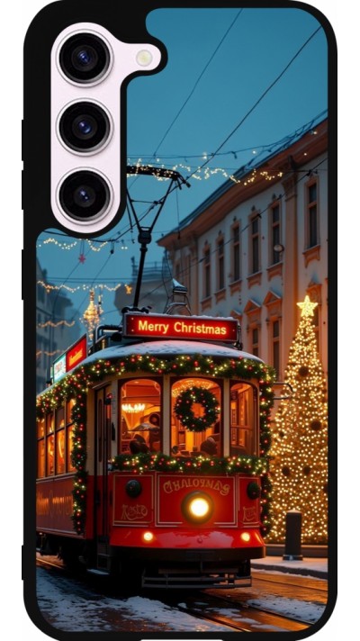Samsung Galaxy S23 Case Hülle - Silikon schwarz Christmas 25 Xmas Train