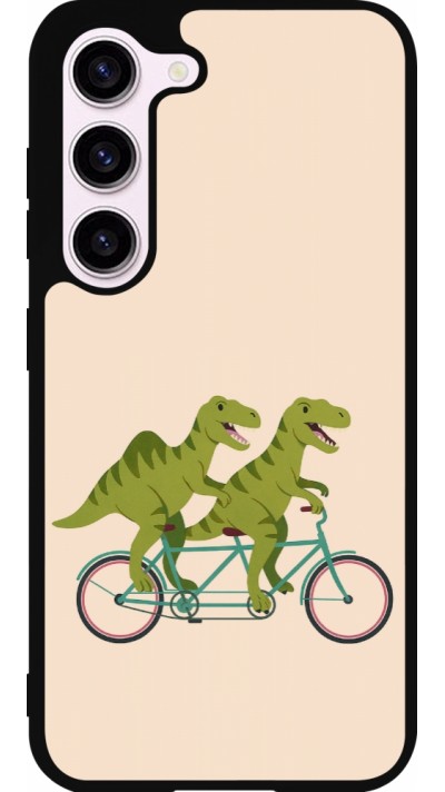 Samsung Galaxy S23 Case Hülle - Silikon schwarz Dinosaurs on bikes 2026