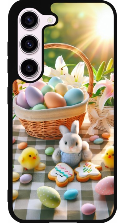 Samsung Galaxy S23 Case Hülle - Silikon schwarz Ostern 2025 Osterkorb