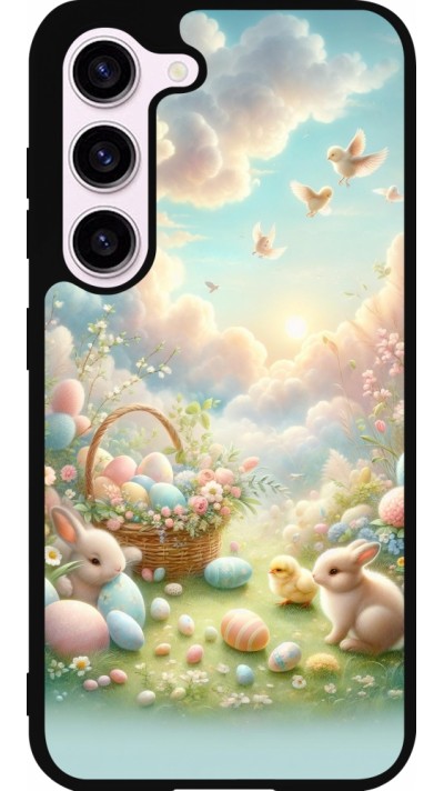 Samsung Galaxy S23 Case Hülle - Silikon schwarz Ostern 2025 Pastell Ostern