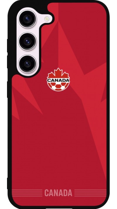 Coque Samsung Galaxy S23 - Silicone rigide noir Maillot de football Canada 2026 personnalisable