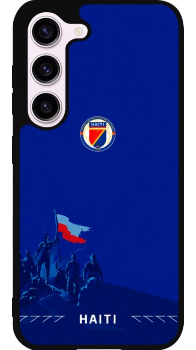 Samsung Galaxy S23 Case Hülle - Silikon schwarz Haiti 2026 personalisierbares Fussballtrikot