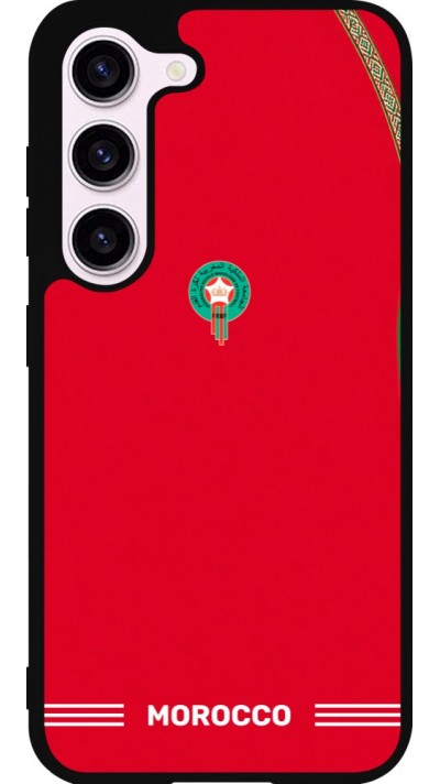 Samsung Galaxy S23 Case Hülle - Silikon schwarz Marokko 2026 personalisierbares Fussballtrikot