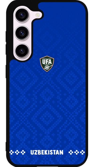 Coque Samsung Galaxy S23 - Silicone rigide noir Maillot de football Ouzbékistan 2026 personnalisable