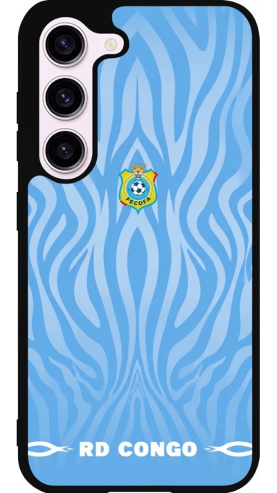 Samsung Galaxy S23 Case Hülle - Silikon schwarz Demokratische Republik Kongo 2026 personalisierbares Fussballtrikot