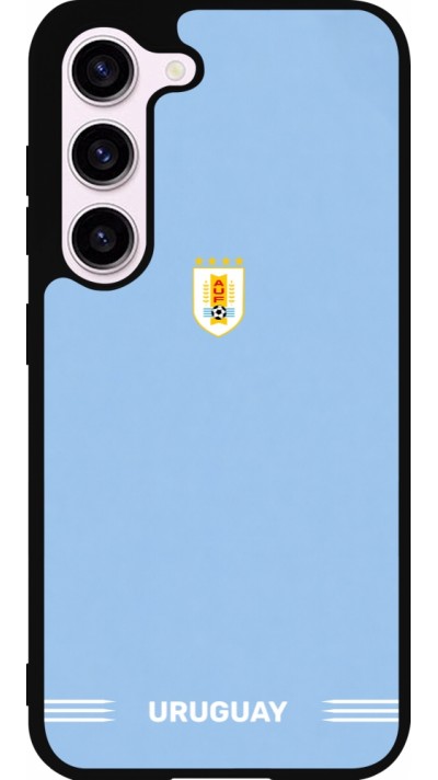 Samsung Galaxy S23 Case Hülle - Silikon schwarz Uruguay 2026 personalisierbares Fussballtrikot