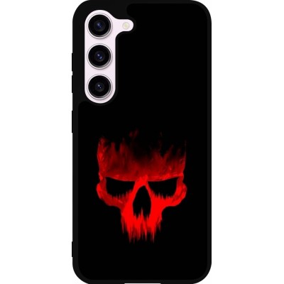 Samsung Galaxy S23 Case Hülle - Silikon schwarz Halloween 2023 scary skull