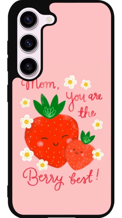 Samsung Galaxy S23 Case Hülle - Silikon schwarz Mom 2026 Berry best