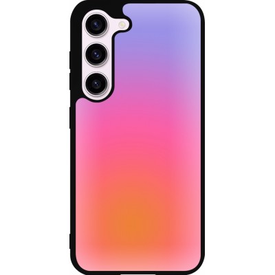 Samsung Galaxy S23 Case Hülle - Silikon schwarz Orange Pink Blue Gradient