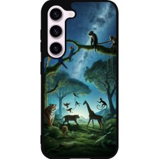 Samsung Galaxy S23 Case Hülle - Silikon schwarz Paradies der exotischen Tiere