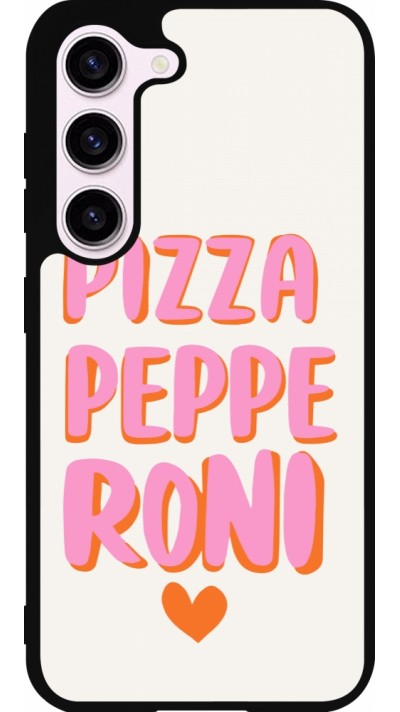 Samsung Galaxy S23 Case Hülle - Silikon schwarz Pizza pepperoni 2026