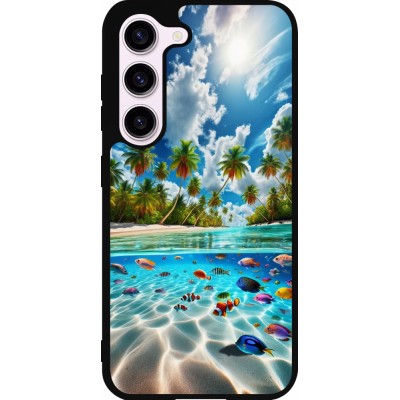 Samsung Galaxy S23 Case Hülle - Silikon schwarz Strandparadies
