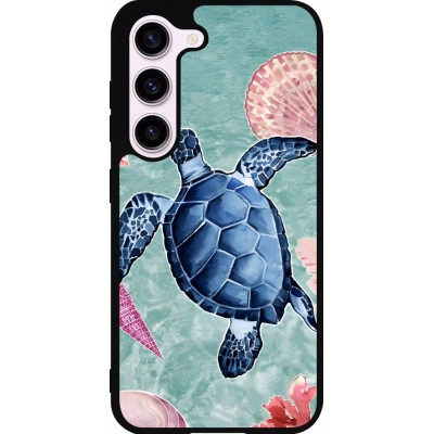 Samsung Galaxy S23 Case Hülle - Silikon schwarz Preppy Turtle