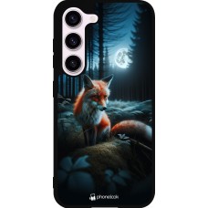 Samsung Galaxy S23 Case Hülle - Silikon schwarz Fuchs Mond Wald