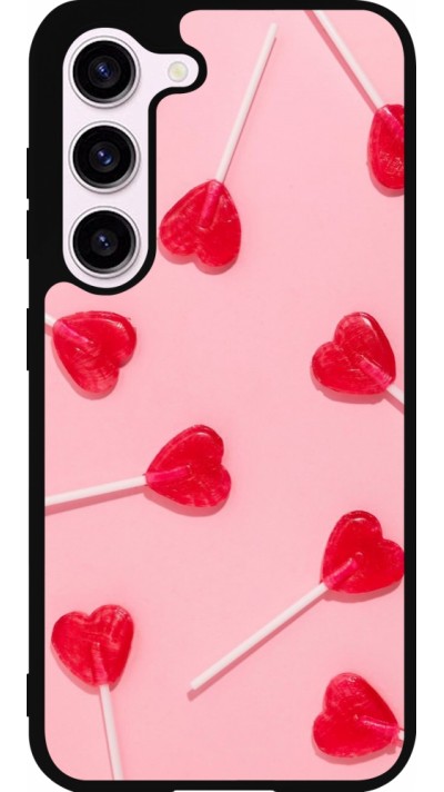 Samsung Galaxy S23 Case Hülle - Silikon schwarz Saint Valentines Day 26 Lollipop