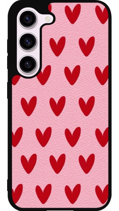 Samsung Galaxy S23 Case Hülle - Silikon schwarz Saint Valentines Day 26 Pattern heart