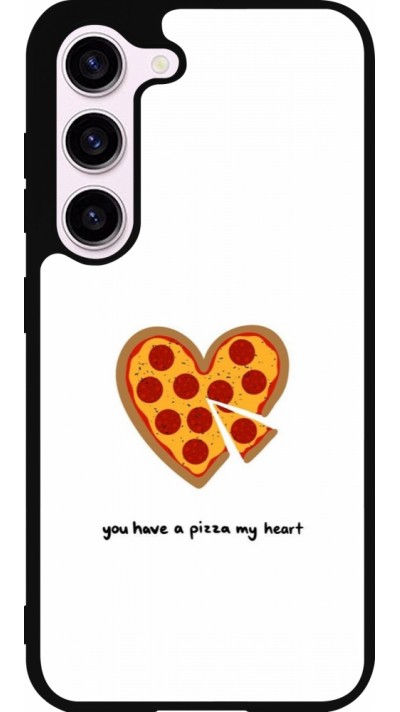 Samsung Galaxy S23 Case Hülle - Silikon schwarz Saint Valentines Day 26 You have my pizza heart