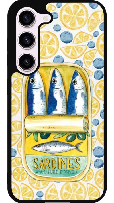 Samsung Galaxy S23 Case Hülle - Silikon schwarz Sardines in oil 2026
