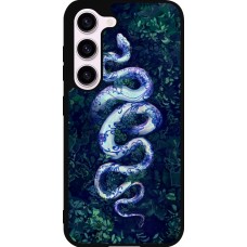 Samsung Galaxy S23 Case Hülle - Silikon schwarz Snake Blue Anaconda