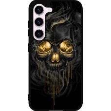 Samsung Galaxy S23 Case Hülle - Silikon schwarz Skull 02