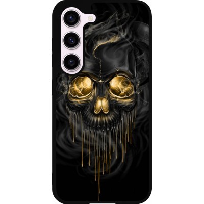Samsung Galaxy S23 Case Hülle - Silikon schwarz Skull 02