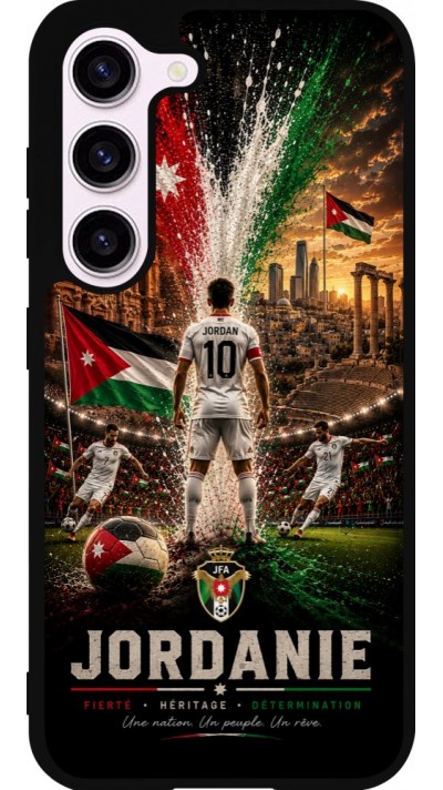 Coque Samsung Galaxy S23 - Silicone rigide noir Football Jordanie splash 2026