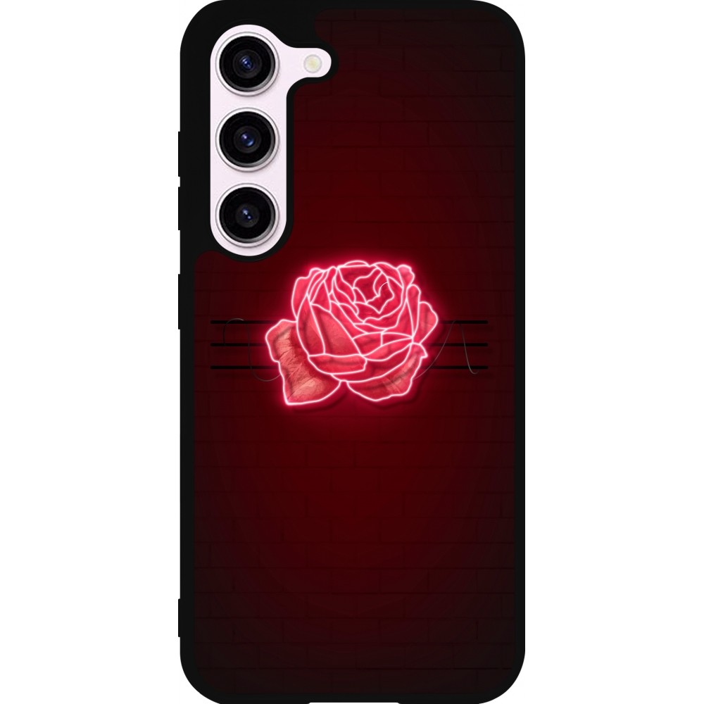 Samsung Galaxy S23 Case Hülle - Silikon schwarz Spring 23 neon rose