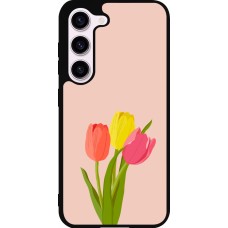 Samsung Galaxy S23 Case Hülle - Silikon schwarz Spring 23 tulip trio