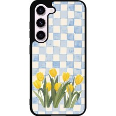 Samsung Galaxy S23 Case Hülle - Silikon schwarz Blue vichy tulips 2026