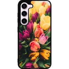 Samsung Galaxy S23 Case Hülle - Silikon schwarz Bouquet of tulips 2026