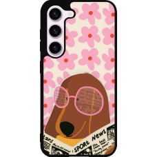 Samsung Galaxy S23 Case Hülle - Silikon schwarz Dog with newspaper 2026