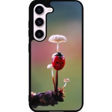 Samsung Galaxy S23 Case Hülle - Silikon schwarz Ladybird on a mushroom 2026