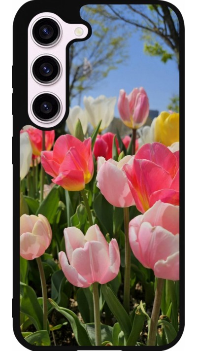 Samsung Galaxy S23 Case Hülle - Silikon schwarz Tulips 2026