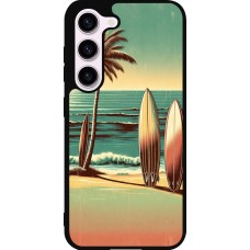 Samsung Galaxy S23 Case Hülle - Silikon schwarz Surf Paradise