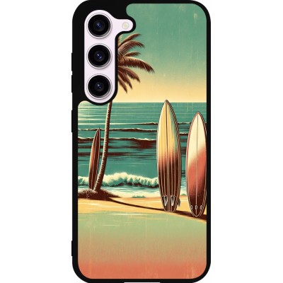 Samsung Galaxy S23 Case Hülle - Silikon schwarz Surf Paradise