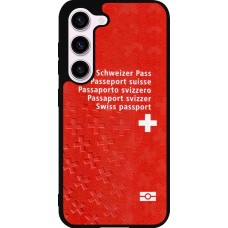 Samsung Galaxy S23 Case Hülle - Silikon schwarz Swiss Passport