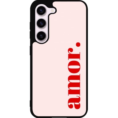 Samsung Galaxy S23 Case Hülle - Silikon schwarz Valentine 2024 amor