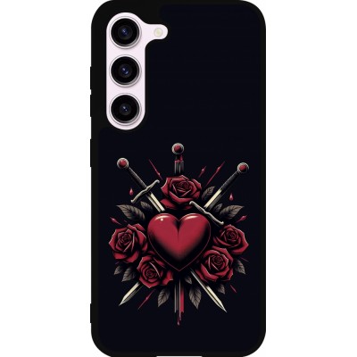 Samsung Galaxy S23 Case Hülle - Silikon schwarz Valentine 2024 gothic love
