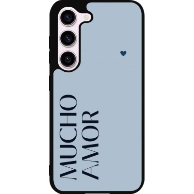 Samsung Galaxy S23 Case Hülle - Silikon schwarz Valentine 2024 mucho amor azul