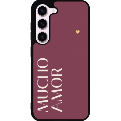 Samsung Galaxy S23 Case Hülle - Silikon schwarz Valentine 2024 mucho amor rosado